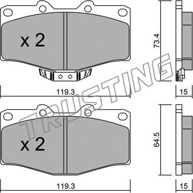 Roulunds Rubber 464781 - Гальмівні колодки, дискові гальма autozip.com.ua