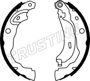 Trusting 253.753 - Комплект гальм, барабанний механізм autozip.com.ua