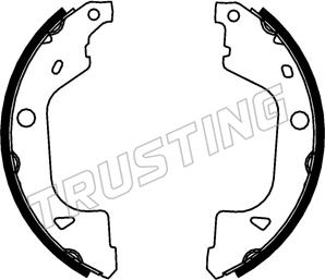 Trusting 253.775 - Комплект гальм, барабанний механізм autozip.com.ua