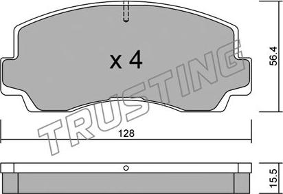 Trusting 252.0 - Гальмівні колодки, дискові гальма autozip.com.ua