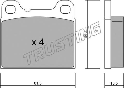 Trusting 209.0 - Гальмівні колодки, дискові гальма autozip.com.ua