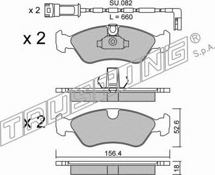 Trusting 217.1W - Гальмівні колодки, дискові гальма autozip.com.ua