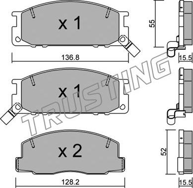 Trusting 289.0 - Гальмівні колодки, дискові гальма autozip.com.ua