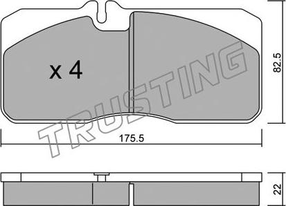 Trusting 280.0 - Гальмівні колодки, дискові гальма autozip.com.ua