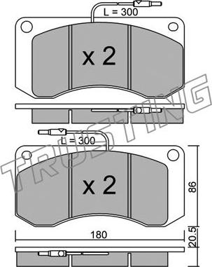 Trusting 281.0 - Гальмівні колодки, дискові гальма autozip.com.ua