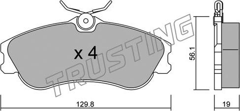 Trusting 226.1 - Гальмівні колодки, дискові гальма autozip.com.ua