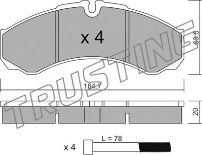 Trusting 221.1 - Гальмівні колодки, дискові гальма autozip.com.ua