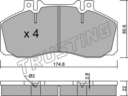 Trusting 276.0 - Гальмівні колодки, дискові гальма autozip.com.ua