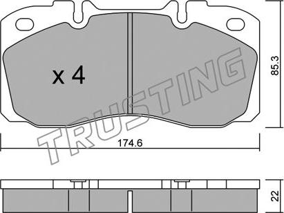 Trusting 277.0 - Гальмівні колодки, дискові гальма autozip.com.ua