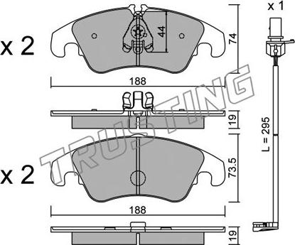 Trusting 791.0W - Гальмівні колодки, дискові гальма autozip.com.ua