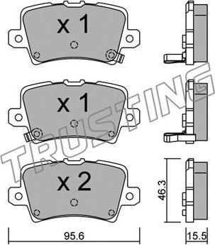 Trusting 745.0 - Гальмівні колодки, дискові гальма autozip.com.ua