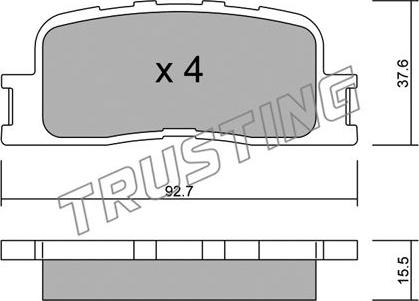 Trusting 769.0 - Гальмівні колодки, дискові гальма autozip.com.ua