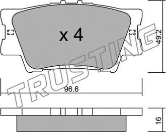 Trusting 765.0 - Гальмівні колодки, дискові гальма autozip.com.ua