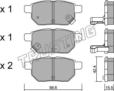 TOYOTA 446647101 - Гальмівні колодки, дискові гальма autozip.com.ua