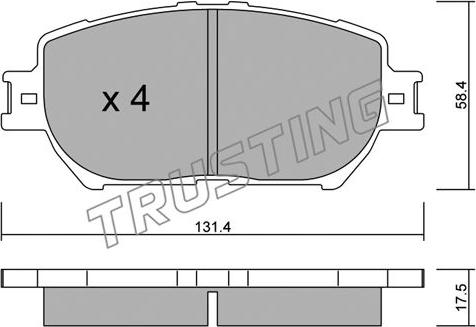 Trusting 767.0 - Гальмівні колодки, дискові гальма autozip.com.ua