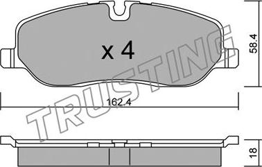 Trusting 709.0 - Гальмівні колодки, дискові гальма autozip.com.ua