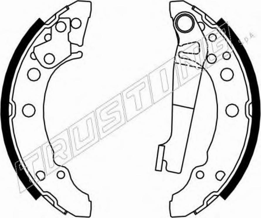 Trusting 7001 - Комплект гальм, барабанний механізм autozip.com.ua
