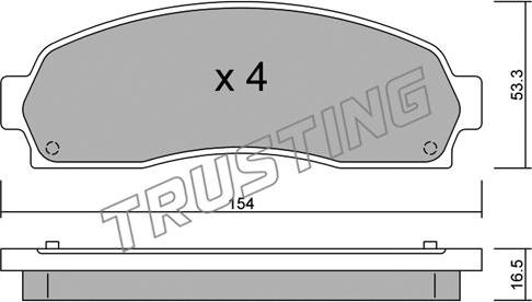 Trusting 701.0 - Гальмівні колодки, дискові гальма autozip.com.ua