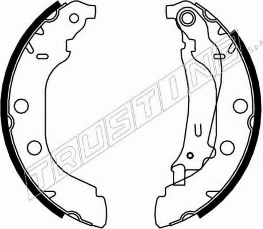 Trusting 7164 - Комплект гальм, барабанний механізм autozip.com.ua