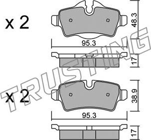 Trusting 785.0 - Гальмівні колодки, дискові гальма autozip.com.ua