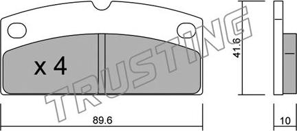 Trusting 783.0 - Гальмівні колодки, дискові гальма autozip.com.ua