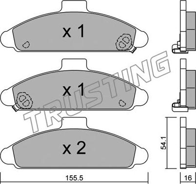 Trusting 739.0 - Гальмівні колодки, дискові гальма autozip.com.ua