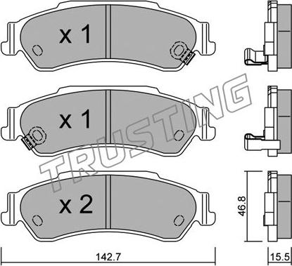 Trusting 738.0 - Гальмівні колодки, дискові гальма autozip.com.ua