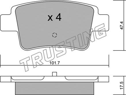 Trusting 721.0 - Гальмівні колодки, дискові гальма autozip.com.ua