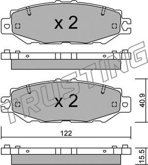 Trusting 775.1 - Гальмівні колодки, дискові гальма autozip.com.ua