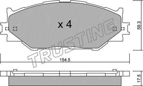 Trusting 776.0 - Гальмівні колодки, дискові гальма autozip.com.ua