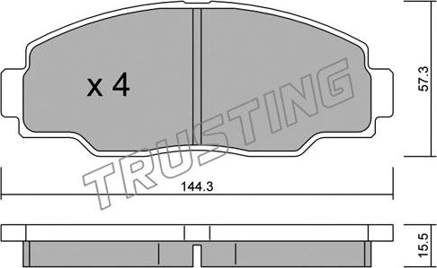 Trusting 771.0 - Гальмівні колодки, дискові гальма autozip.com.ua