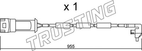 Trusting SU.091 - Сигналізатор, знос гальмівних колодок autozip.com.ua