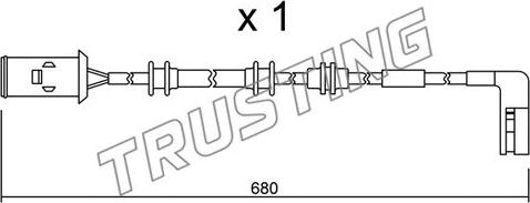 Trusting SU.093 - Сигналізатор, знос гальмівних колодок autozip.com.ua