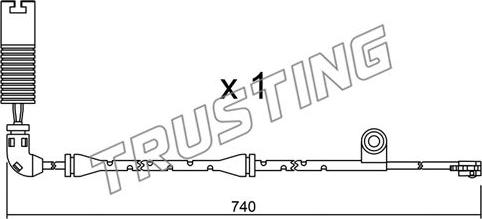 Trusting SU.195 - Сигналізатор, знос гальмівних колодок autozip.com.ua