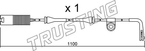 Trusting SU.148 - Сигналізатор, знос гальмівних колодок autozip.com.ua