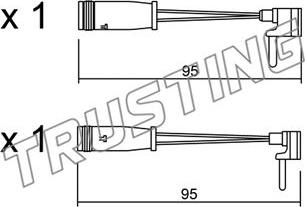 Trusting SU.159K - Сигналізатор, знос гальмівних колодок autozip.com.ua