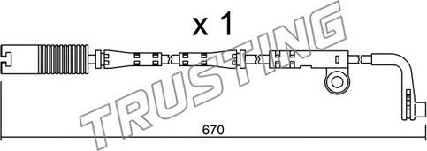 Trusting SU.150 - Сигналізатор, знос гальмівних колодок autozip.com.ua