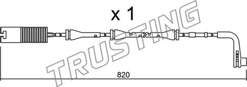 Trusting SU.151 - Сигналізатор, знос гальмівних колодок autozip.com.ua