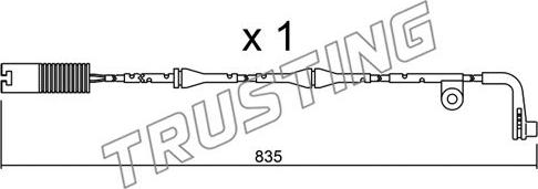 Trusting SU.158 - Сигналізатор, знос гальмівних колодок autozip.com.ua