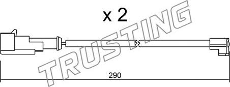 Trusting SU.100K - Сигналізатор, знос гальмівних колодок autozip.com.ua