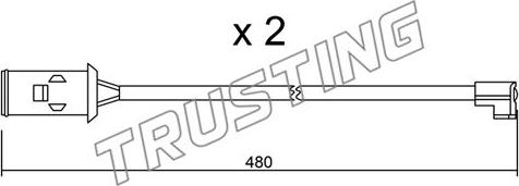 Trusting SU.101K - Сигналізатор, знос гальмівних колодок autozip.com.ua