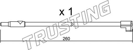 Trusting SU.116 - Сигналізатор, знос гальмівних колодок autozip.com.ua