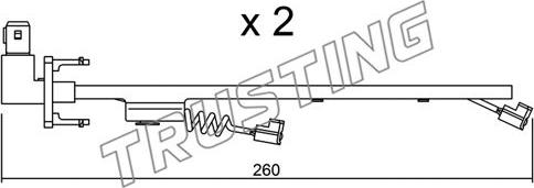 Trusting SU.184K - Сигналізатор, знос гальмівних колодок autozip.com.ua