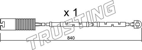 Trusting SU.123 - Сигналізатор, знос гальмівних колодок autozip.com.ua