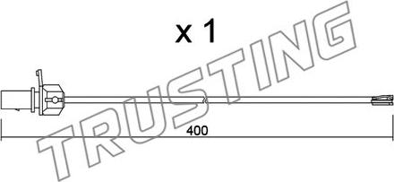 Trusting SU.347 - Сигналізатор, знос гальмівних колодок autozip.com.ua