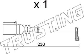 Trusting SU.364 - Сигналізатор, знос гальмівних колодок autozip.com.ua