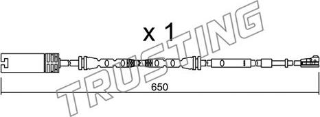 Trusting SU.304 - Сигналізатор, знос гальмівних колодок autozip.com.ua