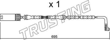 Trusting SU.305 - Сигналізатор, знос гальмівних колодок autozip.com.ua