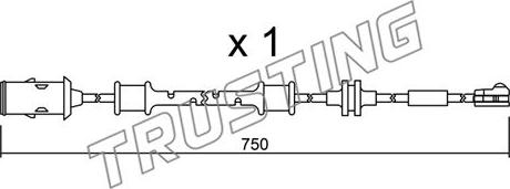 Trusting SU.319 - Сигналізатор, знос гальмівних колодок autozip.com.ua