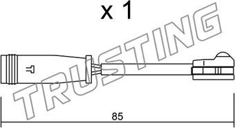 Trusting SU.314 - Сигналізатор, знос гальмівних колодок autozip.com.ua